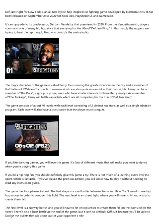 Def Jam Fight For NY Game Review