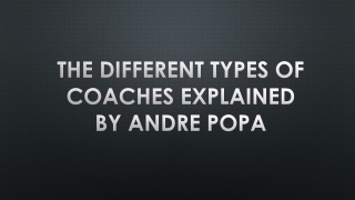 The different types of coaches explained by Andre Popa