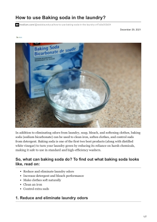 How to use Baking soda in the laundry ?