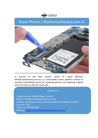 Repair Phones | Mobilerepairfactory.com.au