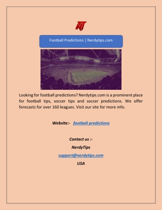 Football Predictions | Nerdytips.com