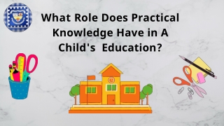 What Role Does Practical Knowledge Have in A Child education ?