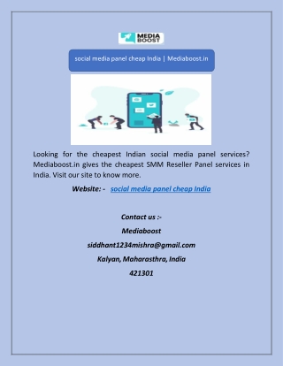 social media panel cheap India | Mediaboost.in