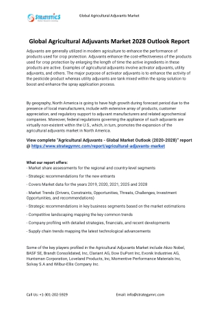 2021 Agricultural Adjuvants Industry Global Analysis Report
