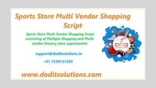 Readymade Best Sports Store Script - DOD IT SOLUTIONS