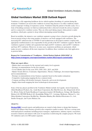 Global Ventilators Industry Report Key Players Analysis