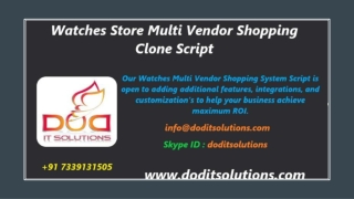 Readymade Best Watches Store Script - DOD IT SOLUTIONS