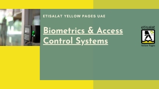 Biometrics & Access Control Systems Manufacturers & Suppliers