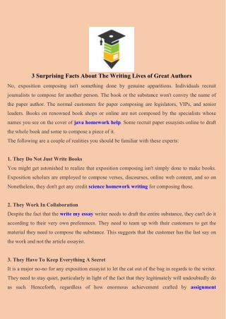 3 Surprising Facts About The Writing Lives of Great Authors