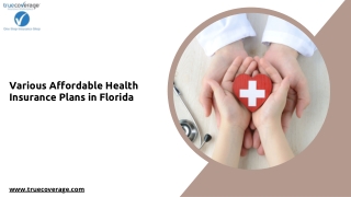Various Affordable Health Insurance Plans in Florida