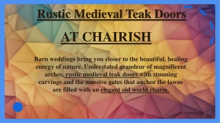  Rustic Medieval Teak Doors