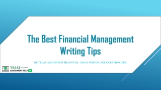 The Best Financial Management Writing Tips