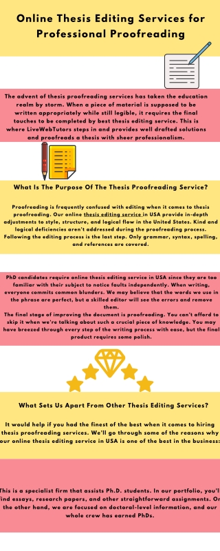 Online thesis editing services for professional proofreading