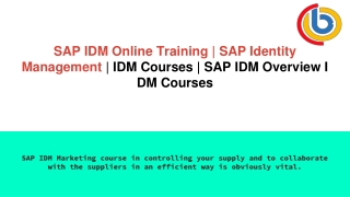 SAP IDM ppt | SAP IDM Training | SAP IDM | IDM HR Courses | SAP identity and acc