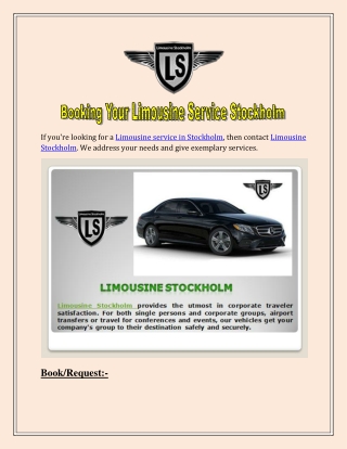 Booking Your Limousine Service Stockholm