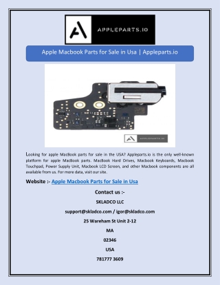 Apple Macbook Parts for Sale in Usa | Appleparts.io