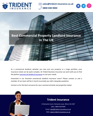 Best Commercial Property Landlord Insurance In The UK