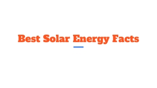 Best Solar Energy Facts - Mahindra Solarize