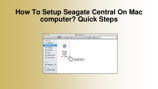 How To Setup Seagate Central On Mac computer? Quick Steps
