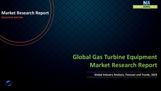 Gas Turbine Equipment Market Size Volume, Share, Demand growth, Business Opportu