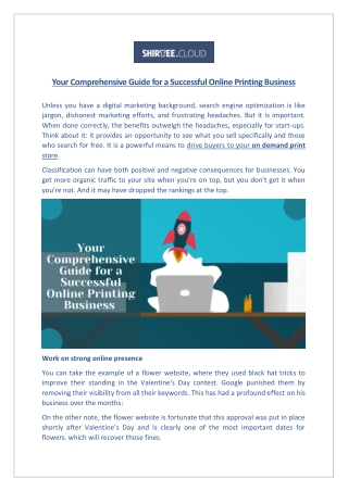 Your Comprehensive Guide for a Successful Online Printing Business