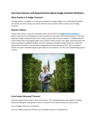hedge trimmers Brisbane