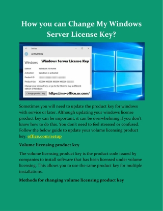 How you can Change My Windows Server License Key?