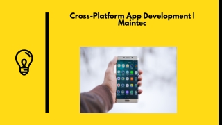 Cross-Platform App Development  Maintec