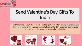 Send Online Valentine's Day Gifts To India