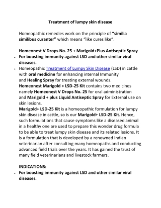 Buy Homeonest Marigold | Treatment of Lumpy Skin - Goel Vet Pharma