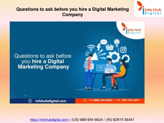 Questions to ask before you hire a Digital Marketing Company