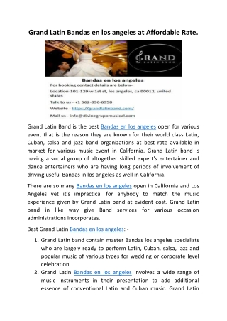 Bandas en los angeles