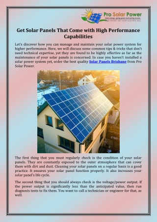 Best Solar Panel in Gold Coast