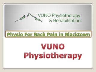 Physio For Back Pain in Blacktown