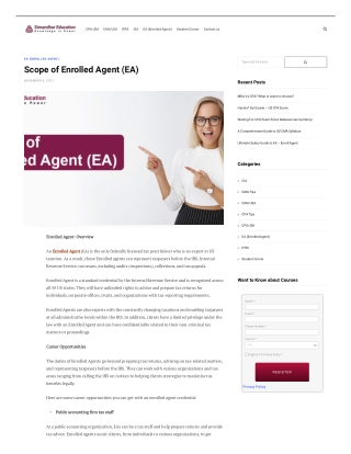 Scope of Enrolled Agent (EA)