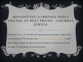 Moonstone Earrings India Online at Best Prices - Chordia Jewels