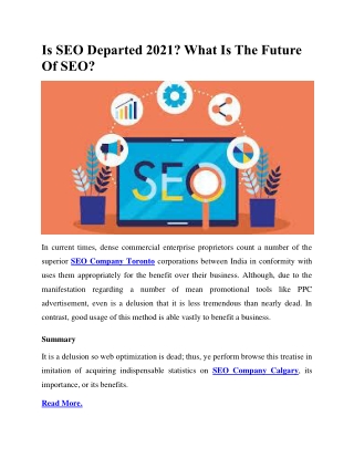 Is search engine optimization Dead 2021
