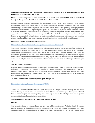 Conference Speaker Market Technological Advancement.docx