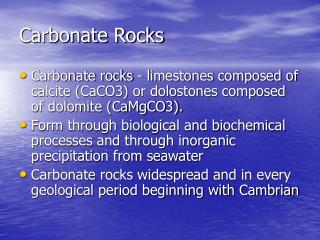 Carbonate Rocks