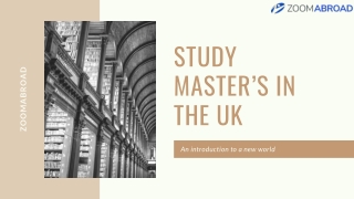 Study Master’s in the UK