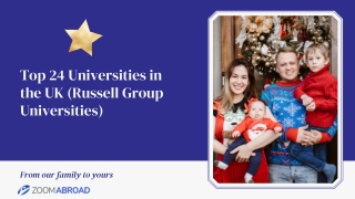 Top 24 Universities in the UK (Russell Group Universities)