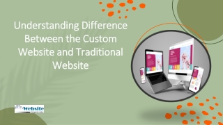 Understanding Difference Between the custom website and traditional Website