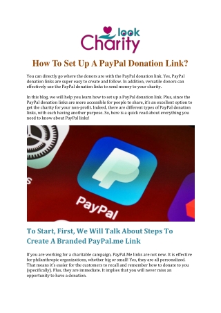How To Set Up A PayPal Donation Link