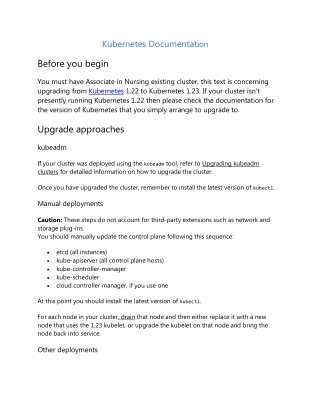 Kubernetes Documentation