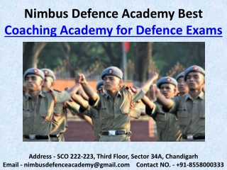 Nimbus Defence Academy Best Coaching Academy for Defence Exams