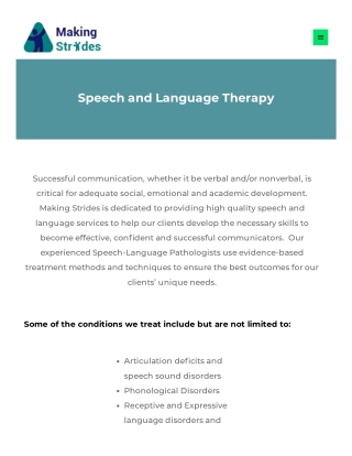 Speech Therapy for Kids Roosevelt Island and Long Island - Makingstridespllc