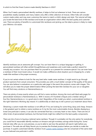 5 Real-Life Lessons About custom name necklace