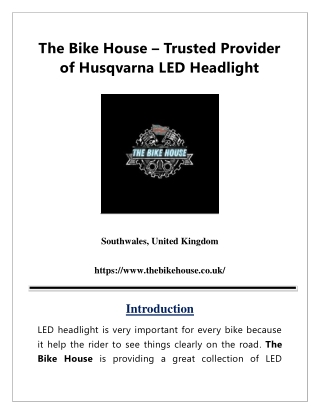 Best Place For Husqvarna LED Headlight Products