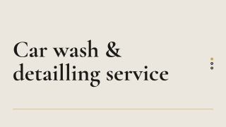 Car wash & detailling service - Rapide Wash