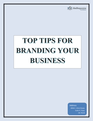 TOP TIPS FOR BRANDING YOUR BUSINESS